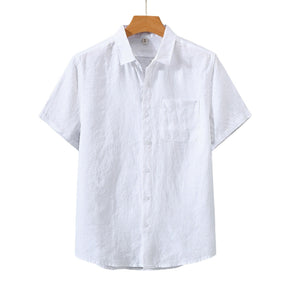 Heritage Linen Shirt – Santorini (Short-Sleeve)